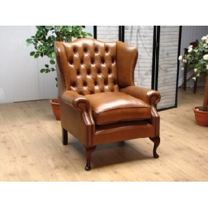 f88 - Queen Anne Wingchair HulshofOld Saddle Yellow<br />Please ring <b>01472 230332</b> for more details and <b>Pricing</b> 
